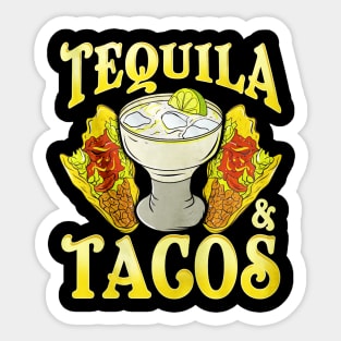 Tequila Tacos Cinco De Mayo Sticker